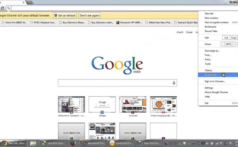 Google Chrome history