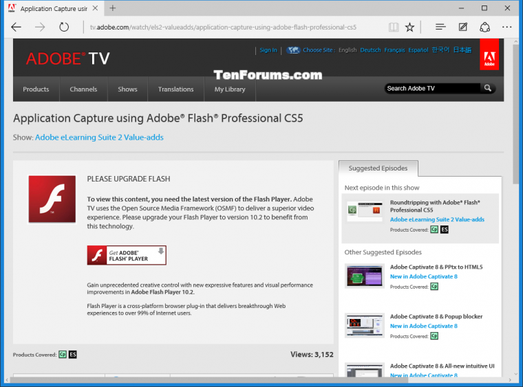 how to download free adobe flash player for windows 10