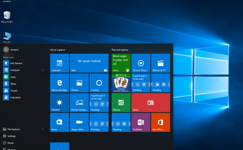 Windows 10 Start Menu