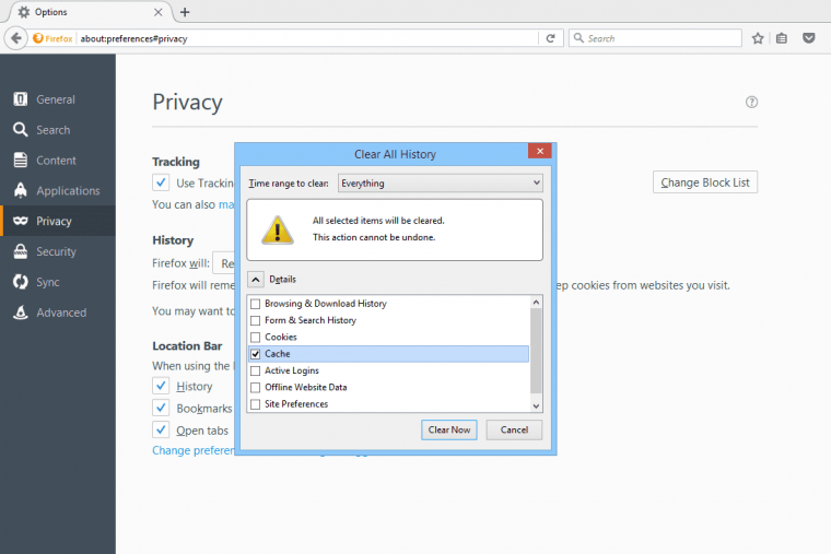 firefox clear cache and cookies firefox clear cache and cookies